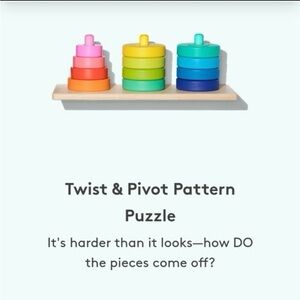 Lovevery “Twist & Pivot” Pattern Puzzle – Researcher Play Kit (31–33 Months)
